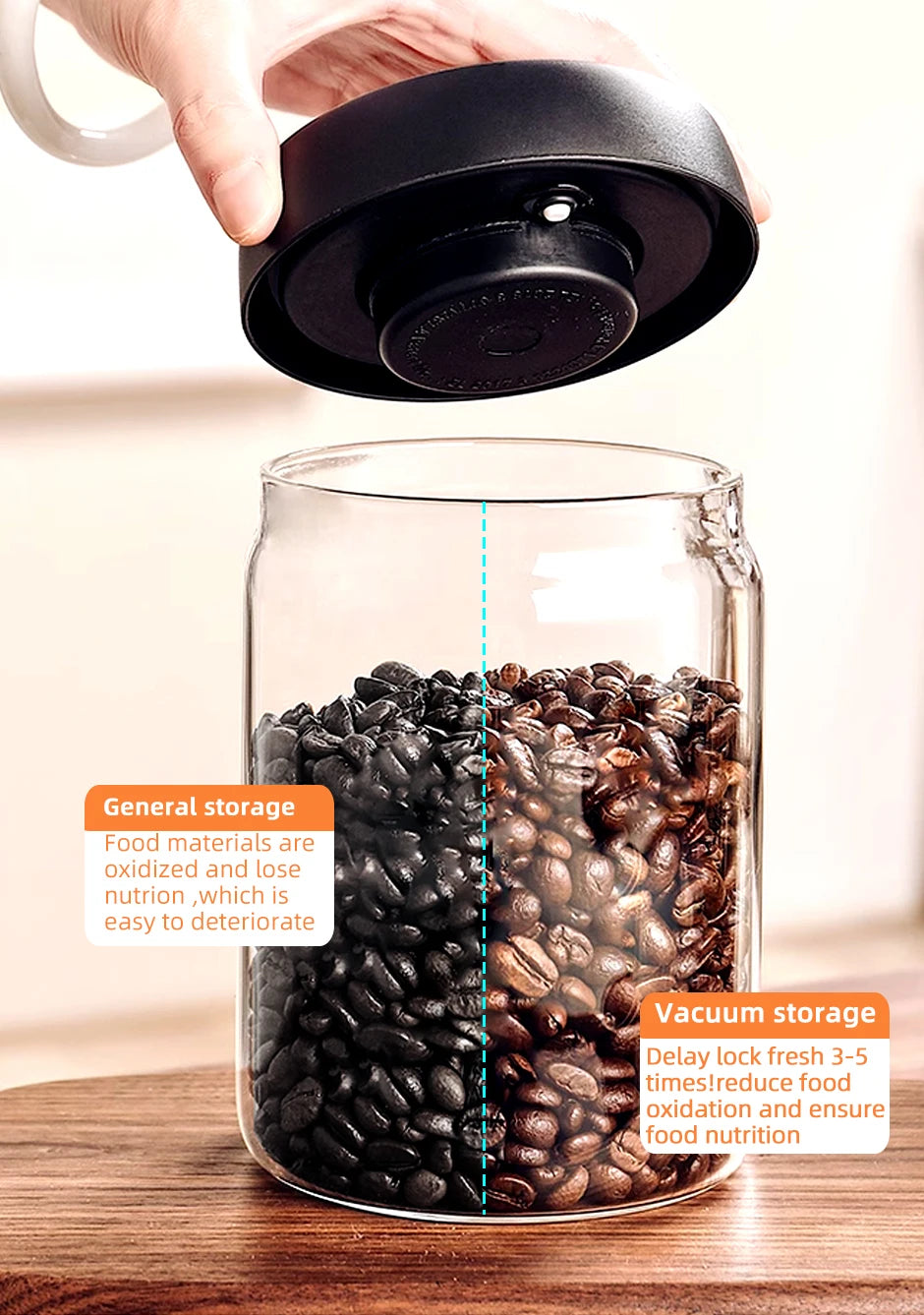 Vacuum Glass Jar